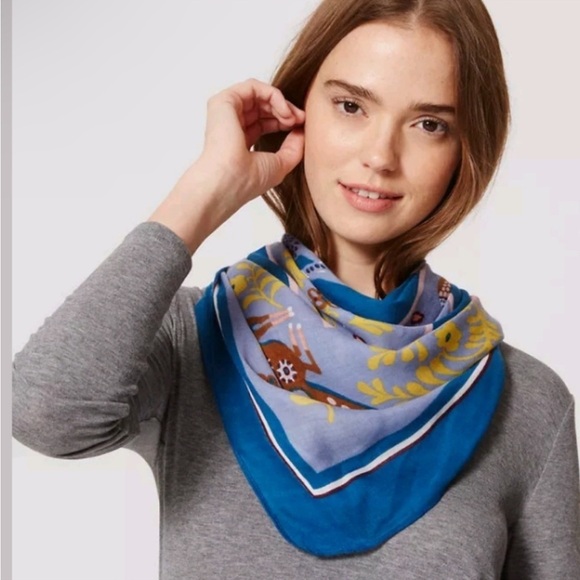 LOFT Accessories - Loft Bunny Fox Critter Scarf Blue Lavender